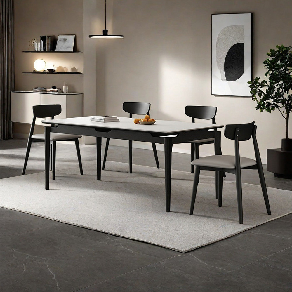 Simple Rectangle Table ZKuylo French retro simple rectangular dining table set | Wayfair
