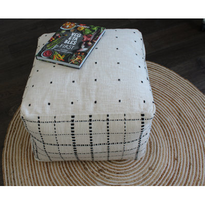 Pouf à motif géométrique