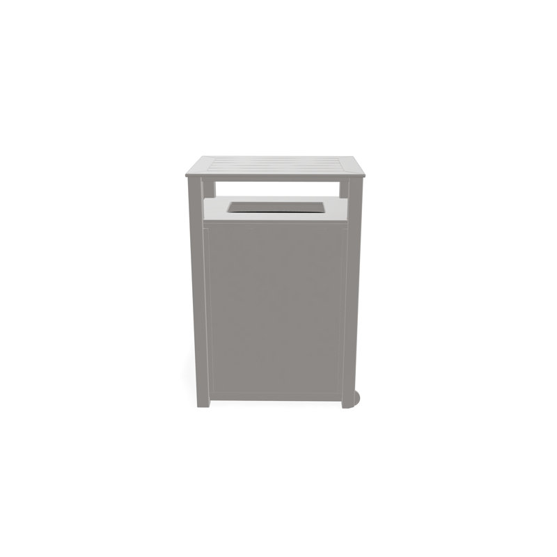 Poubelle en aluminium / polymère 30 gallons, Gris chaleureux