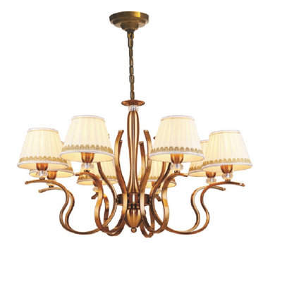 Lustre gris classique/traditionnel 8 lumières Shaunte