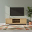 Console télé Rise, chêne clair