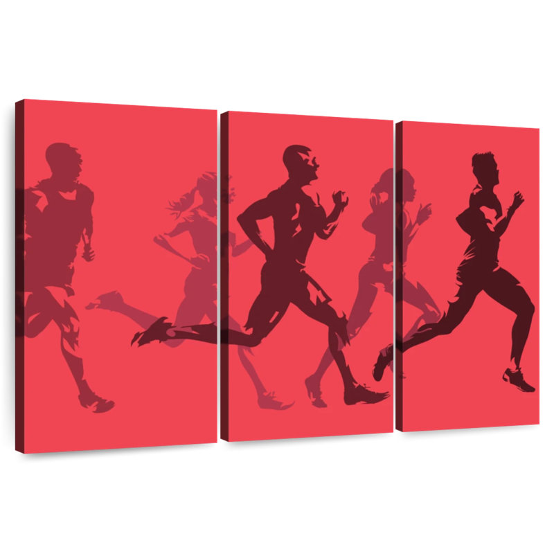 Sireci Red Runners, 48" H x 74" W