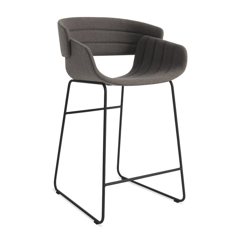 Racer Stool, Toohey Charcoal, Counter Stool (25" Seat Height)