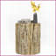 Table basse en béton à souche d'arbre HOMcom - pour l'intérieur et l'extérieur, capacité de 198 lb, aucun assemblage requis