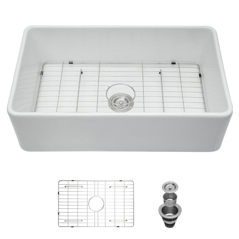 Très grand lavabo de ferme en céramique - bol simple