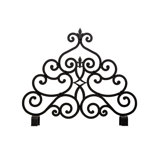 Fleur De Lis Single Panel Fireplace Screen