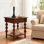 Table de bout vintage en bois massif avec tiroir, table d'appoint étroite pour canapé et salon, assemblage facile