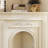 Beige Solid Wood Freestanding Fireplace