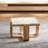 Modern Glass Solid Wood Square Coffee Table-1638334168