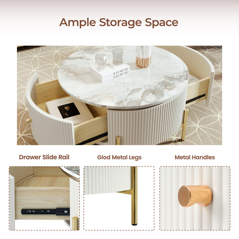 Table basse Samion, Blanc