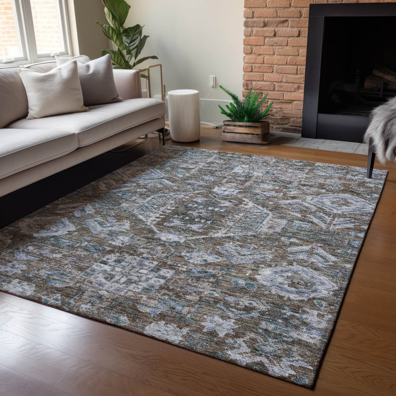 Machine Washable Indoor/Outdoor Chantille ACN2356 Traditional Rug, Rectangle 2'6" x 3'10"