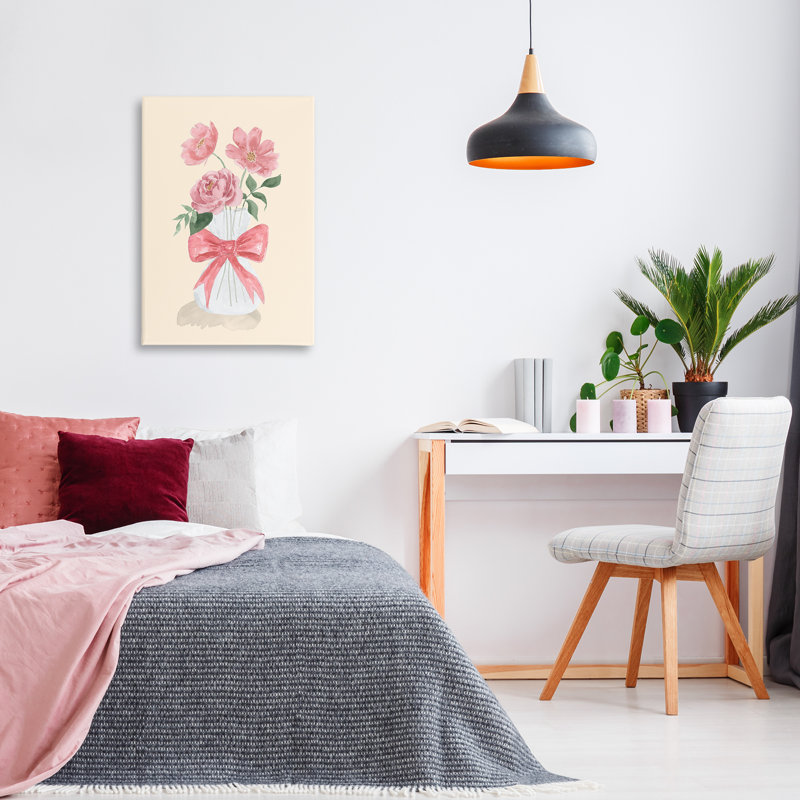 «Chic Vase Of Pink» par Lucille Price, H 30 po x l 20 po