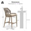 Ensemble de 2 tabourets de bar à hauteur de comptoir mauve 24 po H 2 po-102464640