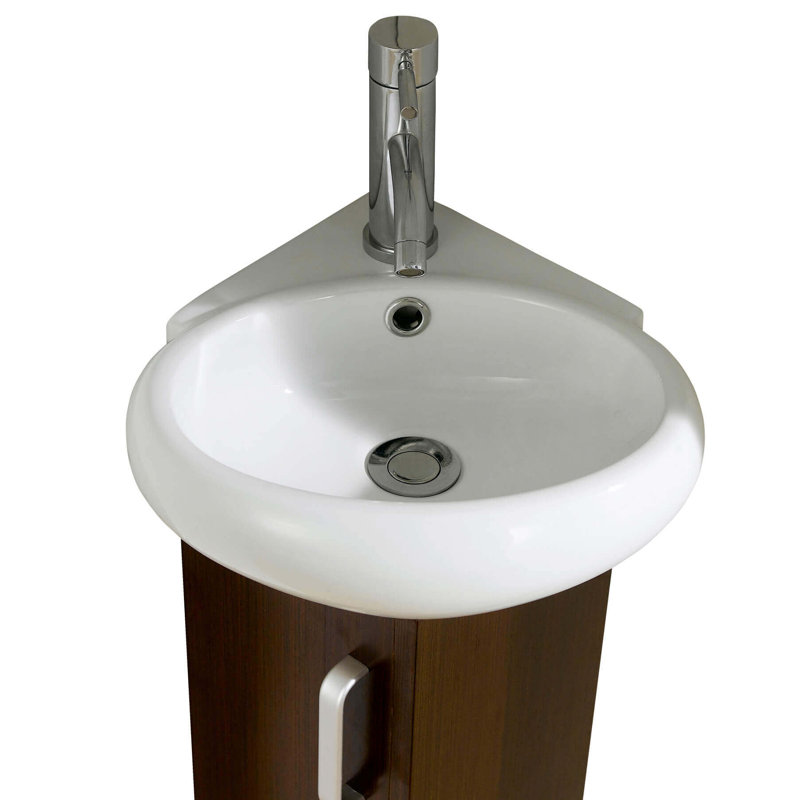 Ensemble de meuble-lavabo simple Jorren, Wengé