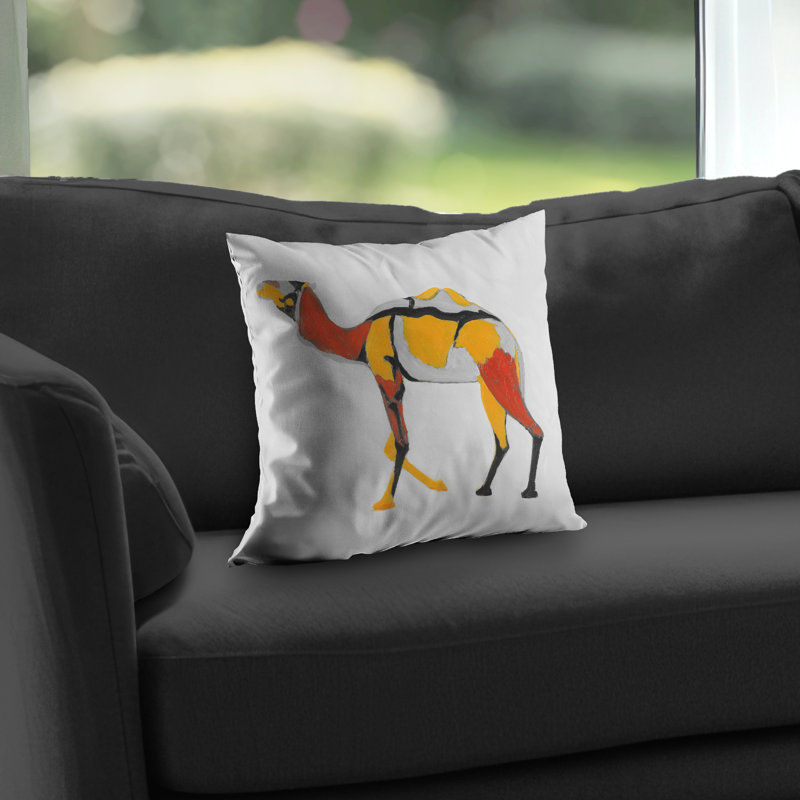 Abstract Dromedary - Poly Twill Throw for Living Room – Throw Pillow Cover Only, Double-Sided Print, Insert Not Included