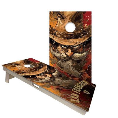 San Francisco 2x4 Cornhole Board Set | Includes (2) Boards (8) Bags & Optional Accessories