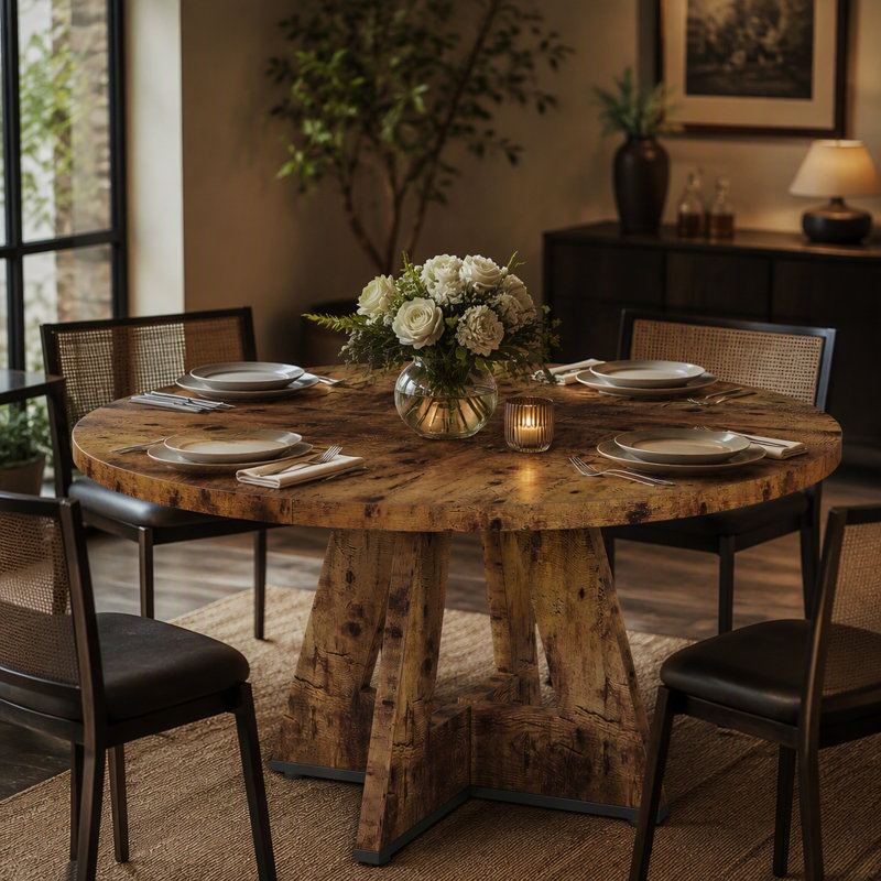 Table de salle à manger, Brun rustique