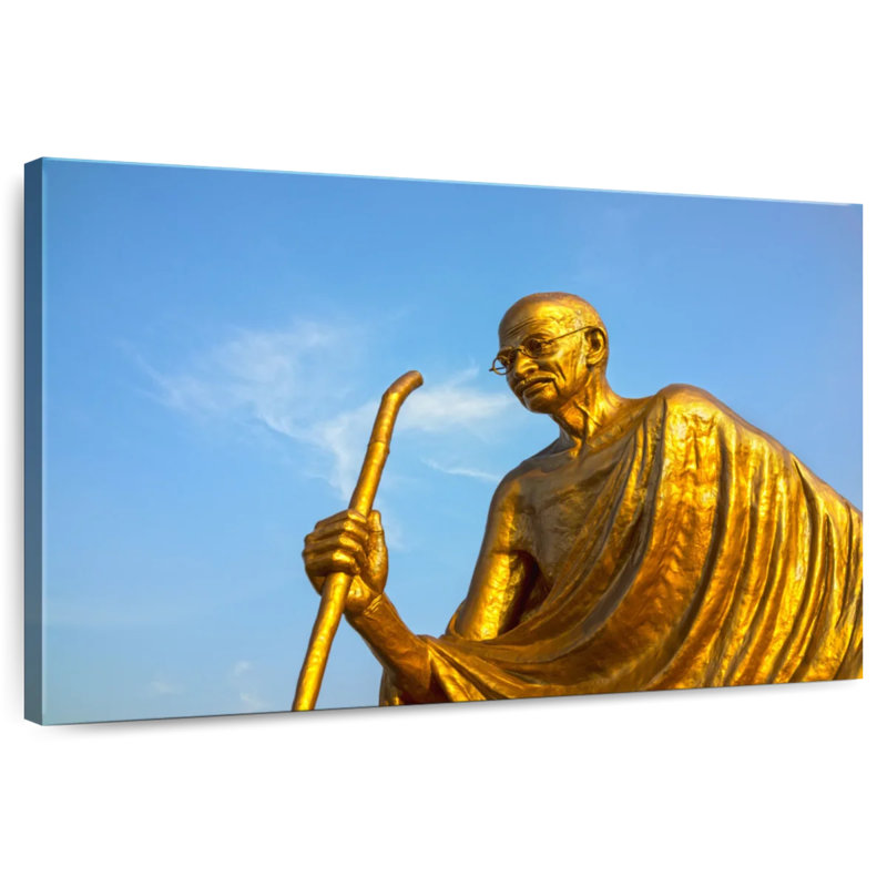 Leisha Golden Gandhi Statue, 26" H x 39" W