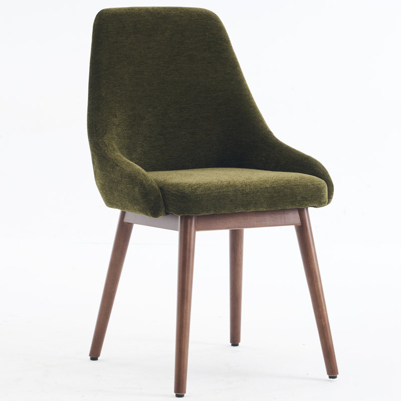 Padded Dining Chair with Wooden Legs Comfortable Upholstered Side Chair with Backrest & Sturdy Construction Modern Kitchen Chair for Dining Room, Living Room, Kitchen