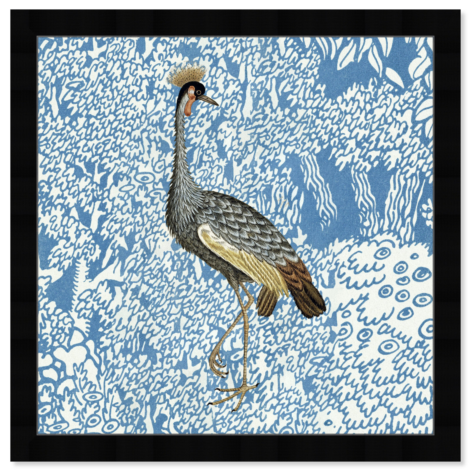Bird Pose 2 by Oliver Gal, 32" H x 32" W x 0.5" D, Black