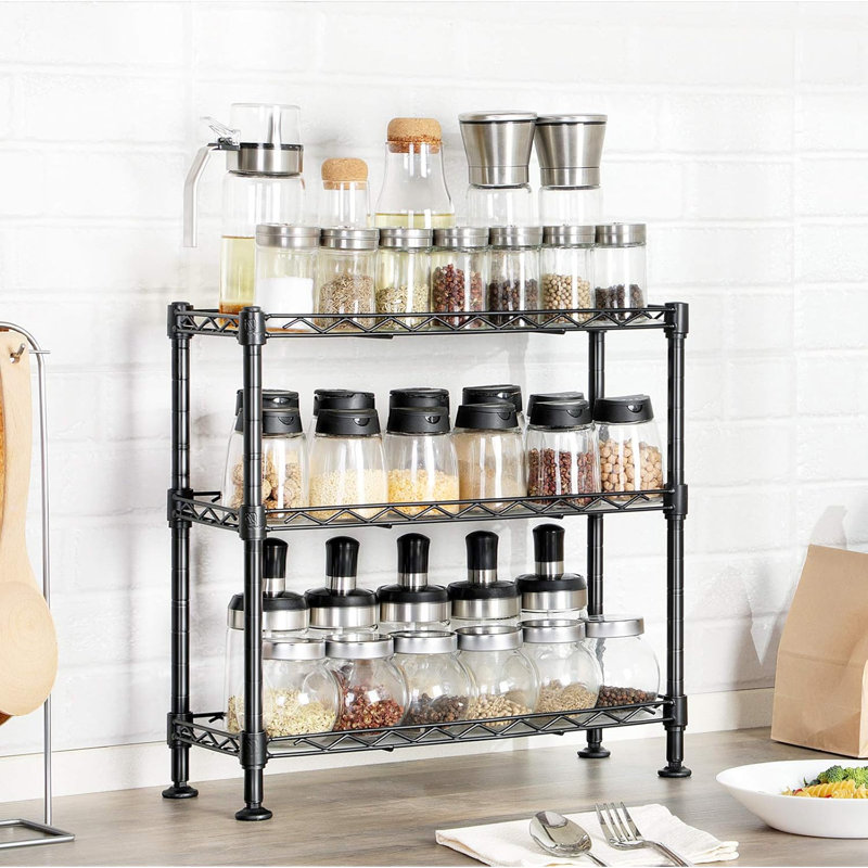 Taeko 40cm W Steel Shelving Unit, Satin Black