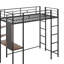 Lit mezzanine simple pour enfants Emberlynn-2007357400