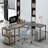 L-Shaped Metal Base Computer Desk-965506801-965506815