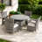4 - Person Wicker Patio Dining Set with Round Table , Cushions Included-87426664