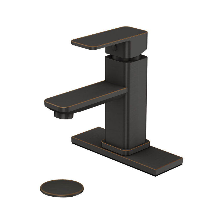 Single-handle Bathroom Faucet with Drain Assembly, Oil Rubbed Bronze