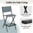 Folding Bar Stools Set Of 2 Backrest Humanized Footrest-302666419