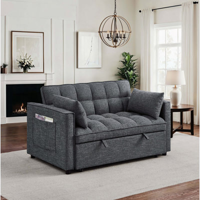 Tufted Convertible Sleeper Sofa