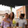 Semi-Cassette Patio Awning with LED Lights - Moroccan Collection 