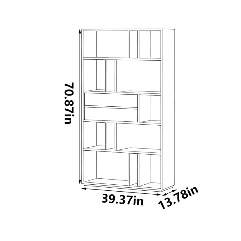 Bibliothèque de rangement de style américain