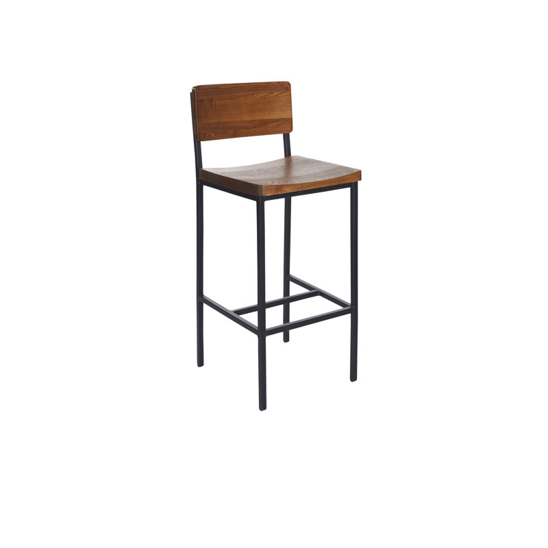 Tabouret en bois massif Memphis, Automne / rustique, Tabouret de bar d'une hauteur de siège de 30,25 p