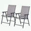 Chaises de patio pliantes en métal avec accoudoirs 2 pièces