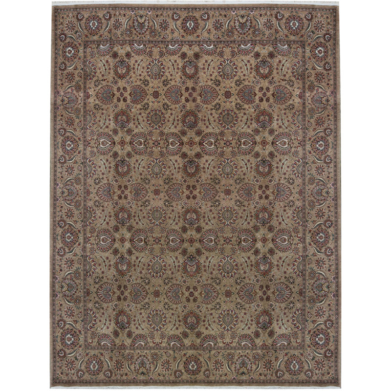 Manchuria Wool Oriental Area Rug in Beige/Brown
