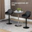 Lixy Upholstered Adjustable Height Bar Stool with Steel Frame-2129160058
