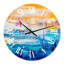 Orange et bleu abstrait - horloge murale moderne-60280865