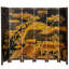 6 Ft. Tall Black Lacquer Room Divider - Ching Ming