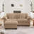 Modular Sectional Sofa with Storage Reversible Ottoman-411386514
