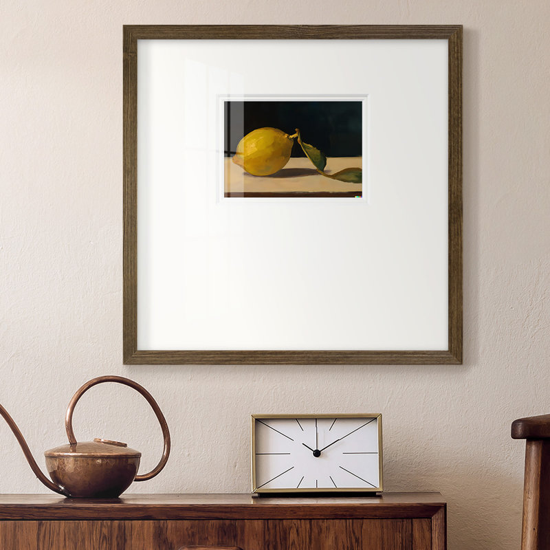 Lonely Lemon - peinture à cadre unique, H 17 po x l 17 po x P 1,25 po