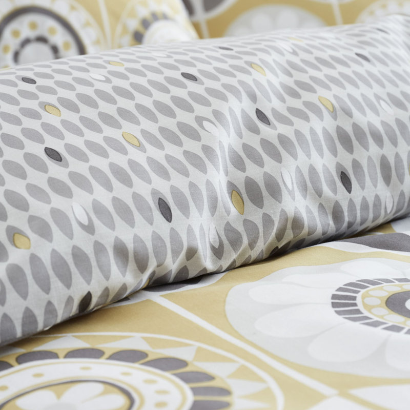 Annika Easy Care Duvet Cover Set, Double Duvet Cover, Ochre