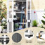 Jardin Garden Shed & Greenhouse - Transparent, verrouillable, gris pour la pelouse et mini étagères pliantes et imperméables de 63 po de hauteur, travail de patio