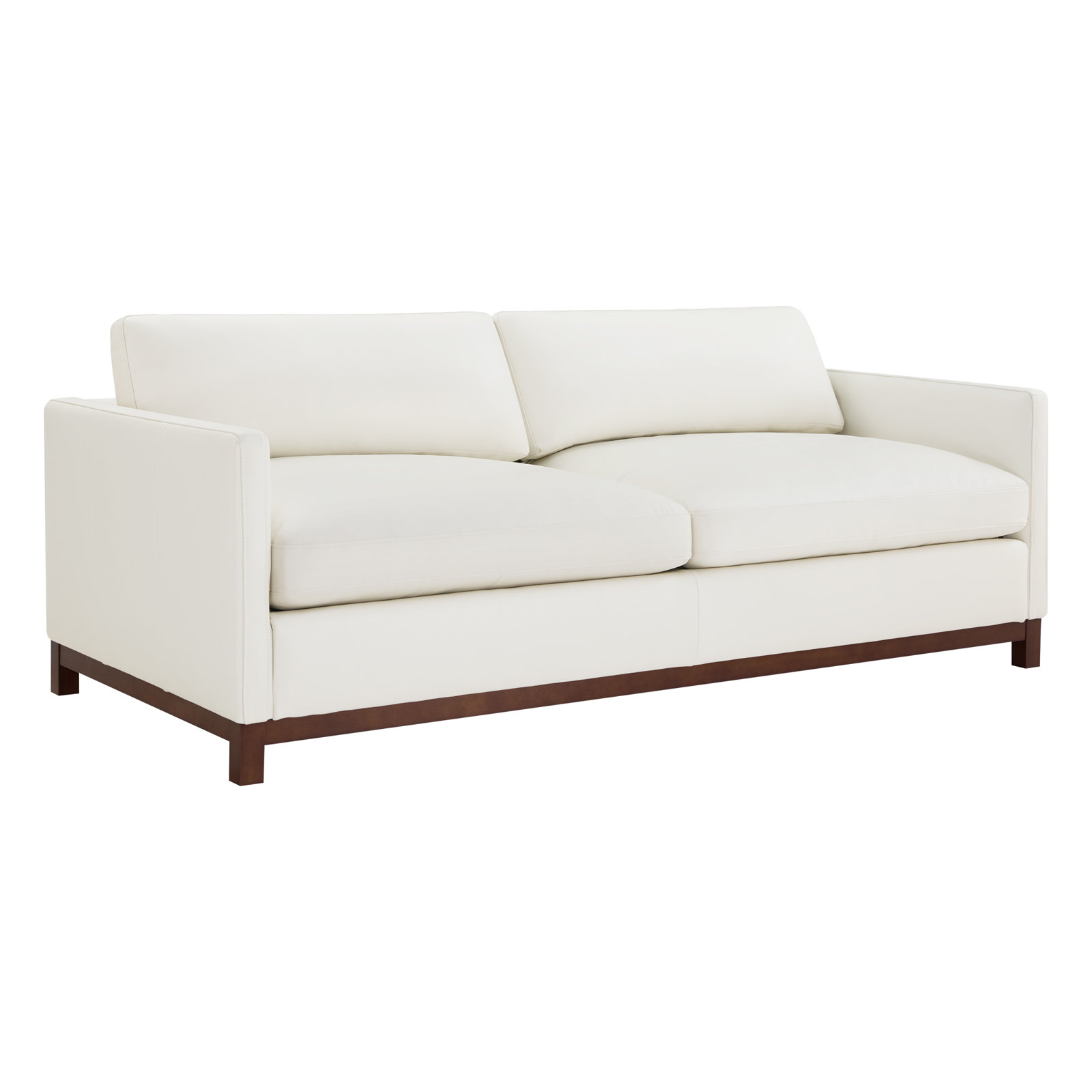 Liz 84" Genuine Leather Sofa, Florida Coconut Milk