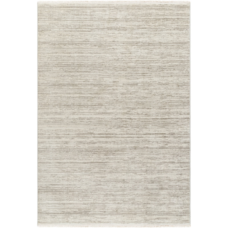 Avrianna Rectangle Machine Woven Polyester Area Rug in Beige, Rectangle 7'10" x 10'