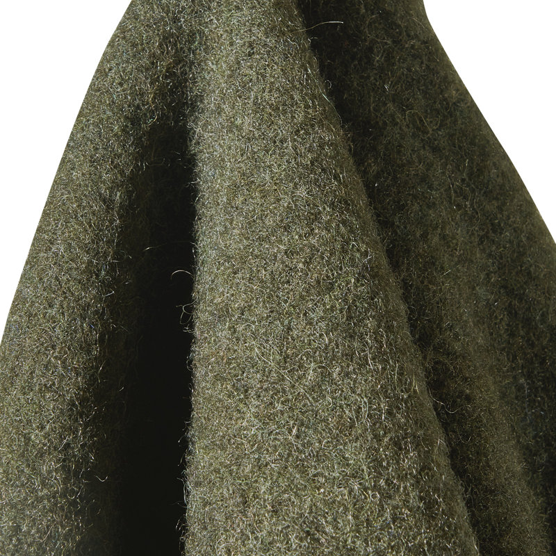 Wool Camping Blanket 64" x 88" Warm for Camping Hiking Travel Light Grey, Vert