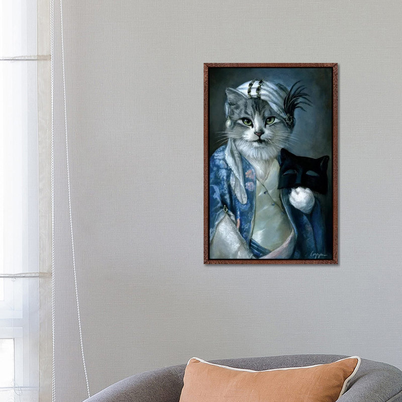 Frannie 1 Piece Painting on Canvas, 66.04 cm H x 45.72 cm W, Classic Brown Wood Framed