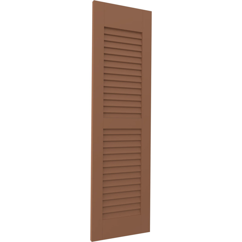 Deux volets à persiennes égales Americraft (par paire), 12", Caramel brûlé, 61"