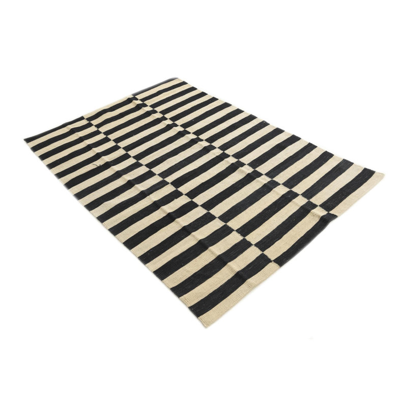 Tapis noir et blanc Jessen