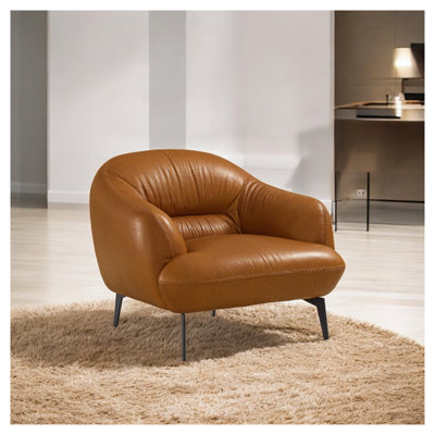 Fauteuil d'appoint Leonia Cognac